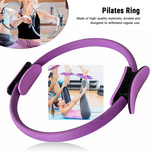 Pilates Kit for Women - 25cm Yoga Ball, 5-Level Booty Bands, Resistance Bands | Home Gym, Glutes Core Workout, Postpartum Recovery, Travel Fitness Equipment (Pink)