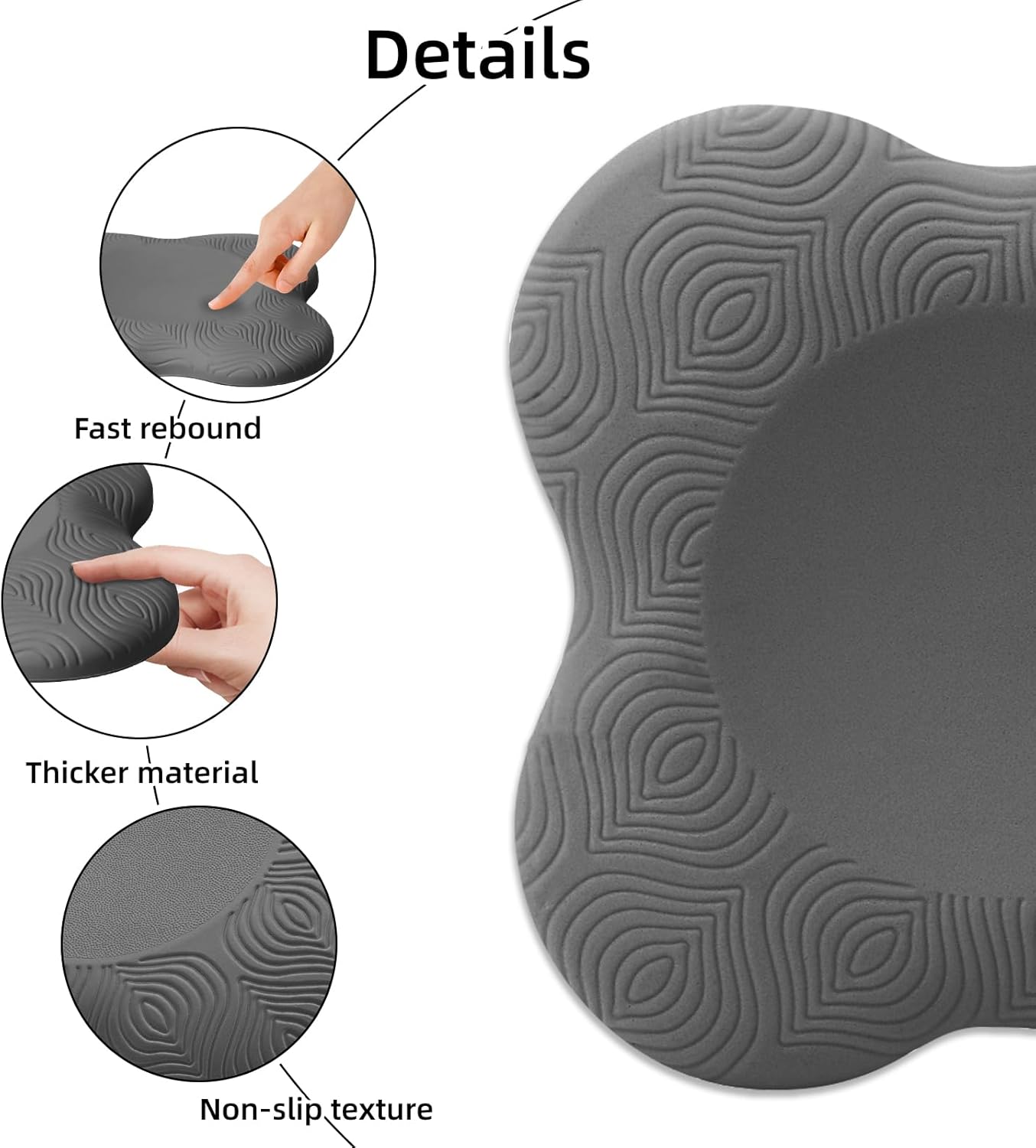2 packs Yoga Knee Pad Cushion Extra Thick for Knees Elbows Wrist Hands Head Foam Pilates Kneeling pad Yoga Knee Cushion Thick Exercise Pads for Knees Elbows Wrist Hands Head Foam Pilates Kneeling pad,Support Foam Pads for Women and Men