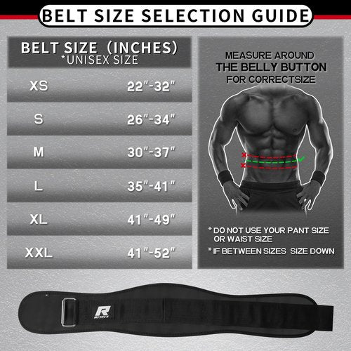 RitFit Weight Lifting Belt - Great for Squats, Lunges, Deadlift, Thrusters - Men and Women - 6 Inch Black/Camouflage
