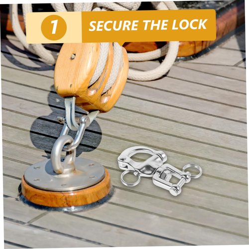 OHPHCALL Quick Release Stainless Steel Swivel Shackle for Use Load Capacity Easy Handpull Operation Essential for Sailboats and Yachts Secure Rigging