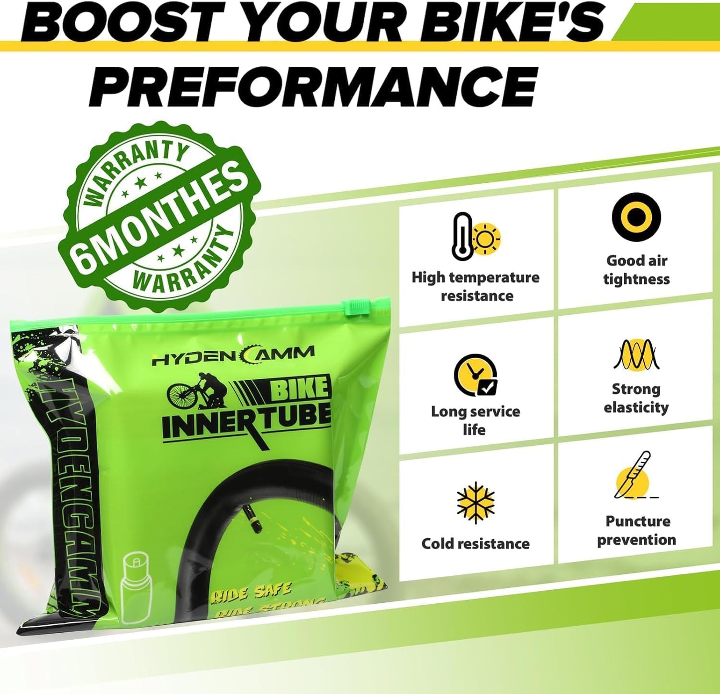 2/4 Pack 20/26x2.125/2.40 Bike Tube, 20/26x2.125 Bike Inner Tube with 35mm AV Schrader Valve, Butyl 20/26x2.40 Tube with 2 Tire Levers, 20/26x2.125/2.20/2.25/2.30/2.35/2.40 for MTB/City Bike
