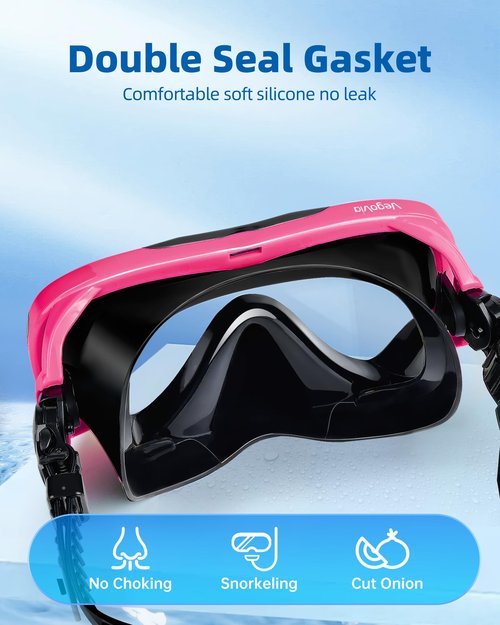 VegoVia Adult Swim Goggles with Nose Cover for Women Men, HD Clear Wide View Pool Water Nose Waterproof Shower Goggles Swimming Adult Diving Scuba Youth Mask Pool Underwater Beach Ocean Open Water