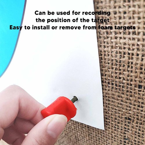 10pcs Archery Target Pins, Archery Target Nail, Archery Paper Target Face Pins, Manganese Steel Alloy Target Pins 5/16in Screw Thread Hunting Accessories, Durable Protable Pins for Fix Target Paper