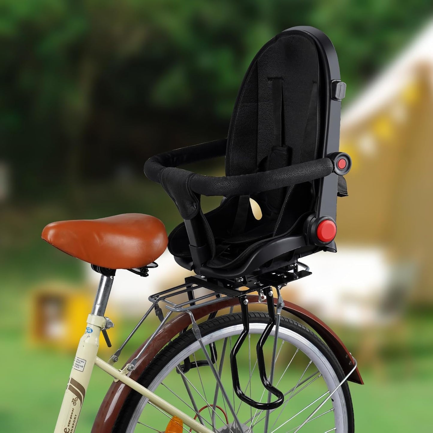 2025 New Rear Child Bike Seat, Child Bike seat for 1-3 Years Old,Rotatable Rear Mounted Toddler Bike Seat,Rear Frame Mounted Baby Bike Seats Kids Safety