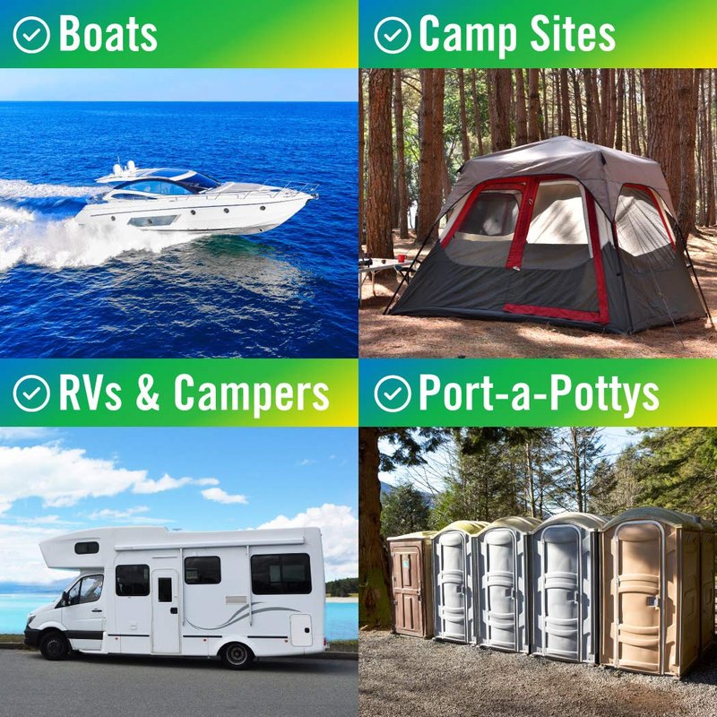RV Toilet Paper 12 Rolls (500 Sheets Each) - Rapid Dissolving 2-Ply, Septic Safe for Camper & Marine, Individually Wrapped Camping Tissue - Better Boat