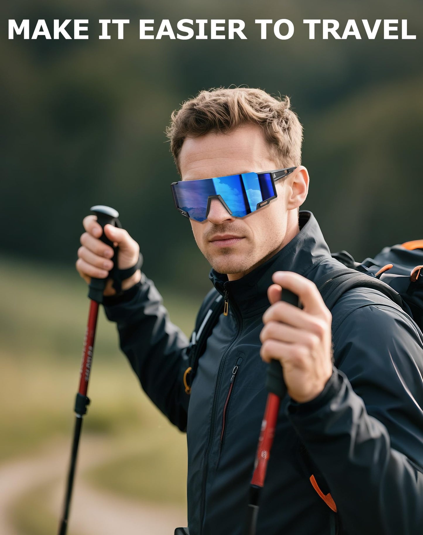 KALIYADI Sports Sunglasses-Men Polarized-Mens-Sunglasses Women: Running Sun Glasses with UV400 for Fishing Cycling