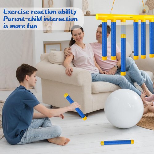 Reflex Challenge Game, Drop Sticks Game, Hand Eye Coordination Training, Reaction Training Toy, Catching Sticks Game, Game Stick Reflex Training, 3 Adjustable Speed, Upgrade Remote Control