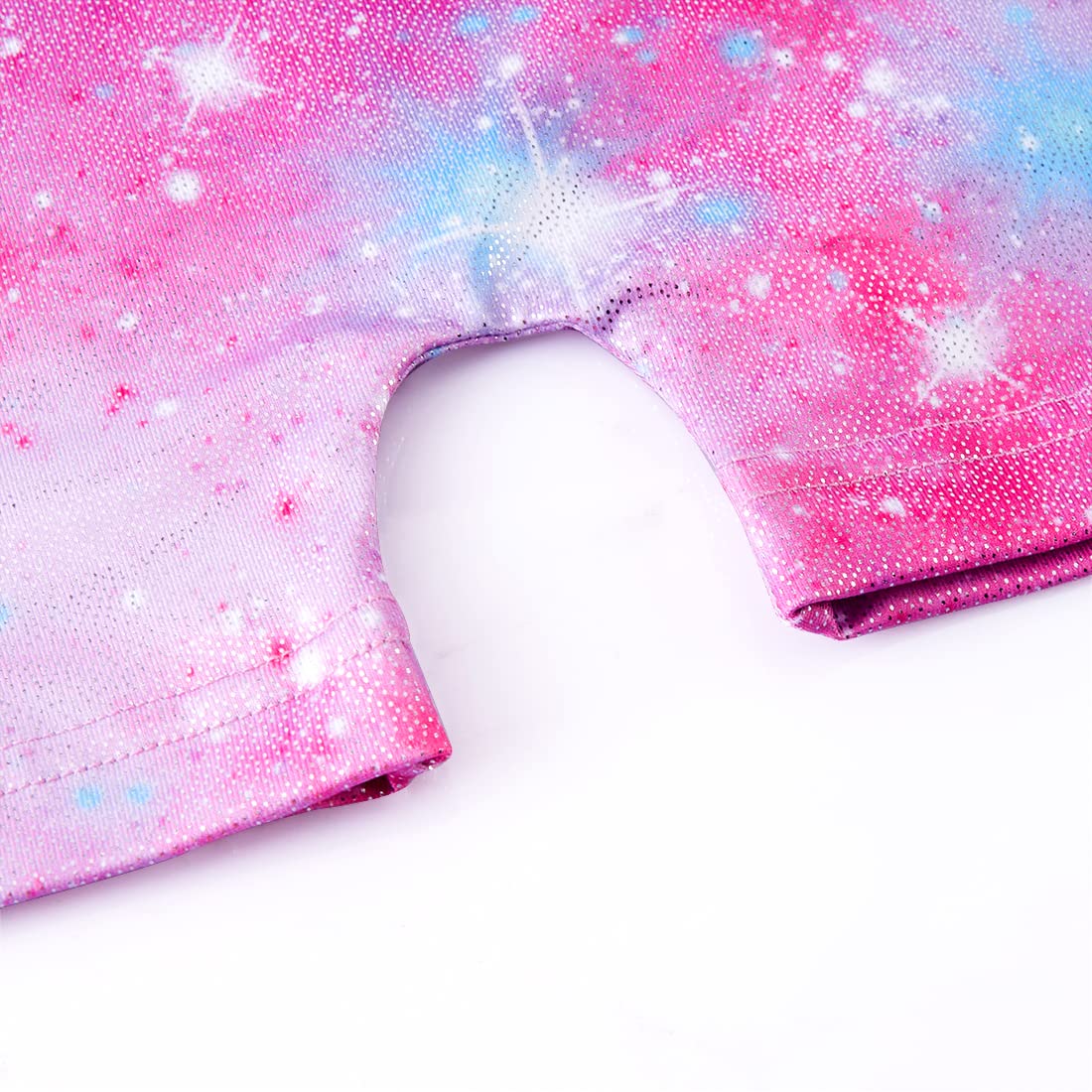 HOZIY Girls Gymnastics Leotards 6-7 Years Old Pink Tie Dye Galaxy Kids Leo Outfits Bodysuits Child Dance Clothes Clothing Sparkly Sparkle Leotardos Para Gimnasia Ninas