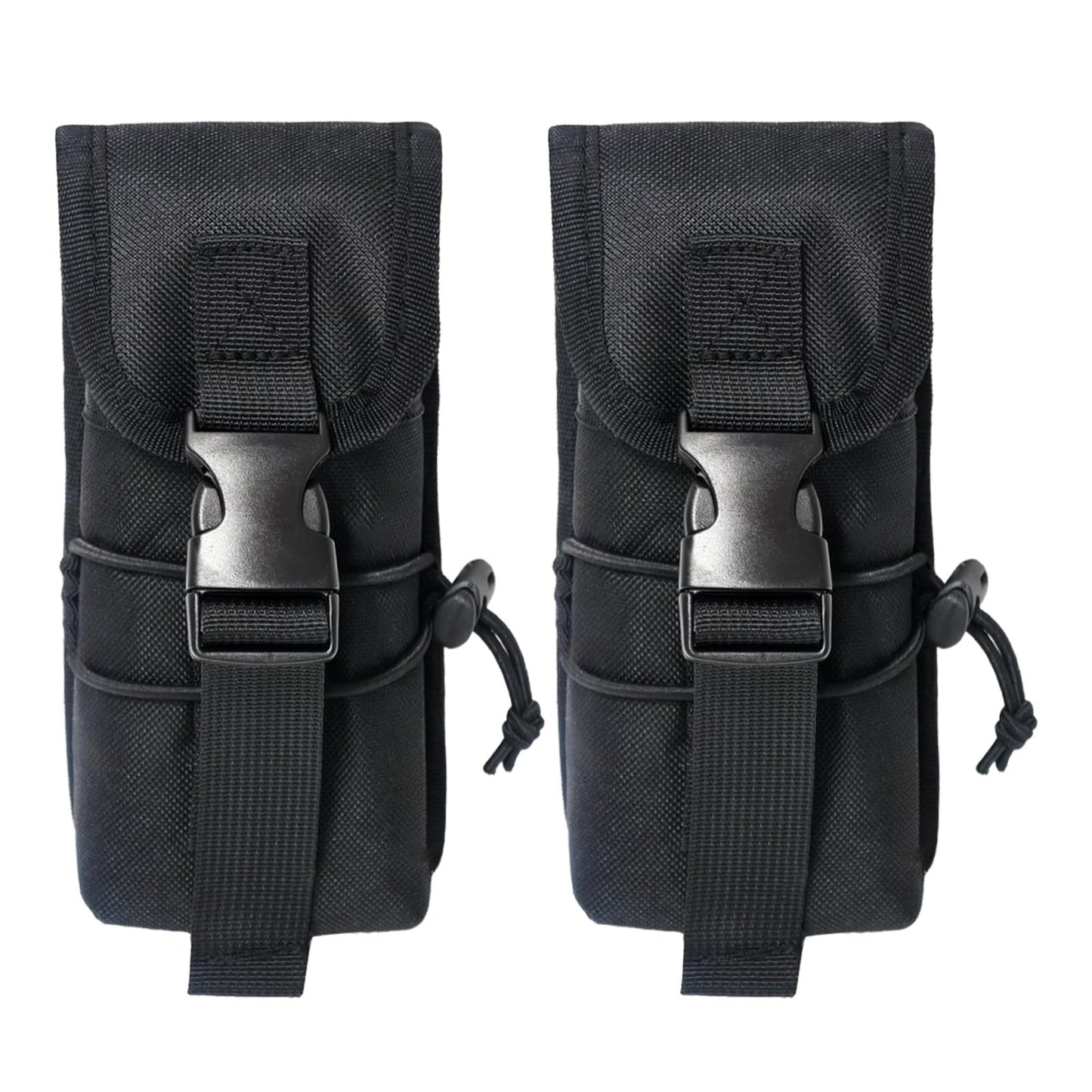 2 Pack High-Temperature Resistant Black Suppressor Pouch, Thermal Insulated Melt-Proof Sleeve, Molle-Compatible Multi-Use Protective Case for Tactical Tools & Accessories
