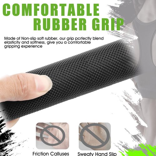 Lovind Double D Row Handle LAT Pulldown Attachments, T Bar Row Attachment,1.3 Inch Diameter Big Comfort Rubber Grip V Bar Attachmentt for Cable Machine Home Gym Accessory