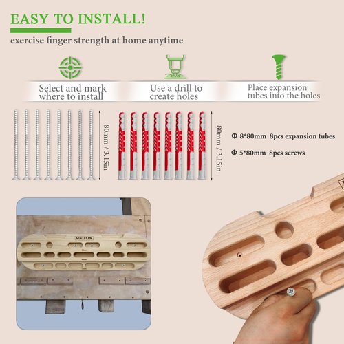 VERTIPEAK Climbing Hangboard,Rock Climbing Fingerboard Perfect for Boulder Training,Climbing Training and Pull-ups