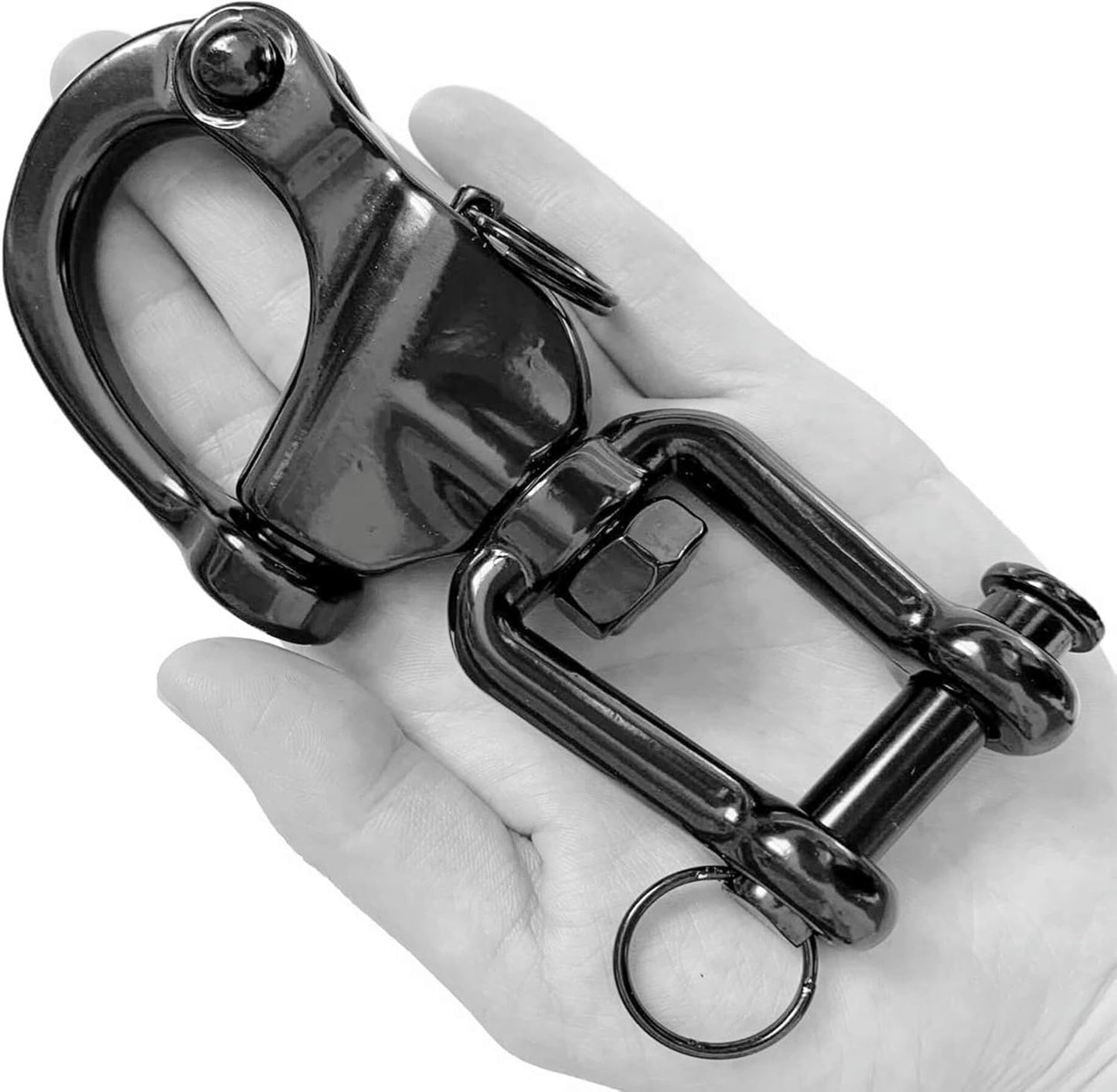 2Pcs Marine Swivel Snap Shackle, 316 Stainless Steel Quick Release Diving Clips Swivel Snap Hook for Sailboat Spinnaker Halyard Yacht