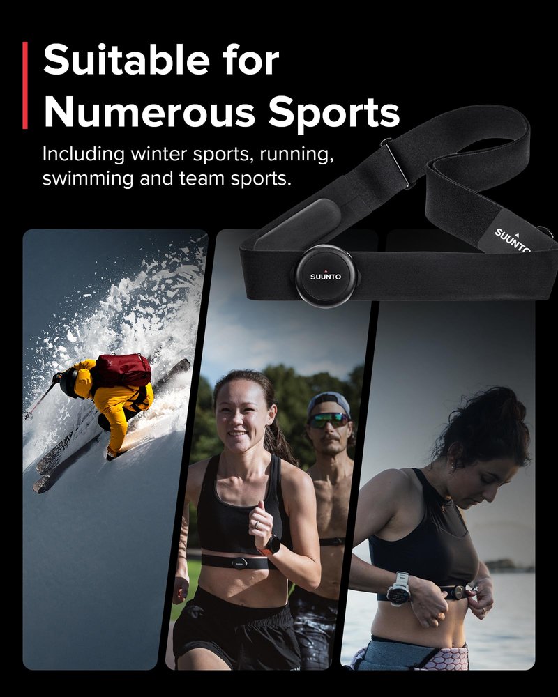SUUNTO Smart Heart Rate Belt: Superior Tracking of Heart Rate, Comfortable fit