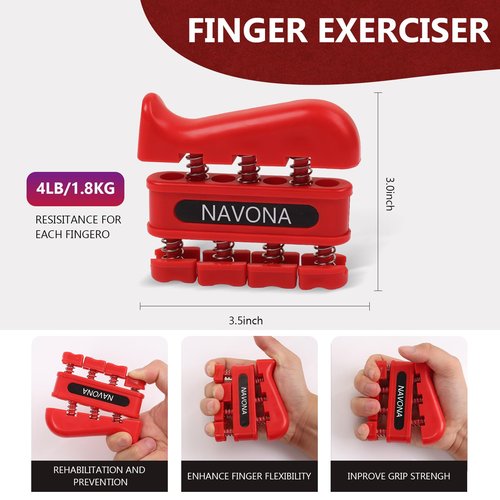 13 PCS Grip Strength Trainer Kit, Hand Gripper Strengthener, Forearm Strengthener, Finger Strengthener, Finger Exerciser, Stress Relief Ball, Forearm Workout Ring for Muscle Building and Injury Recover