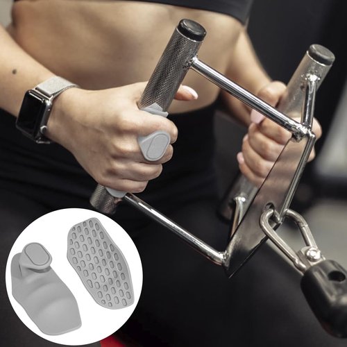 Anti-Slip Workout Grips, Frundoo Weight Lifting Grips for Men Women, Rubber Gym Barbell Grips for Hands for Gym Training and Exercise, Dumbbell, Deadlift, Bar Pad Pull Up Grippers Palm Protection
