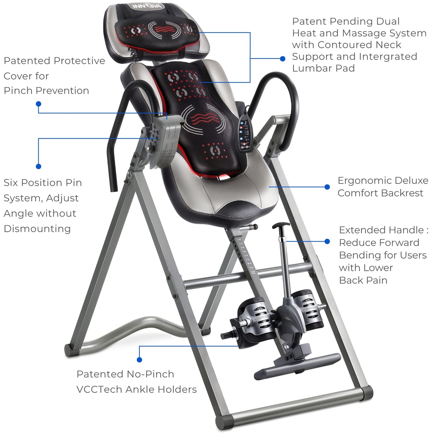 Innova ITM6000 Advanced Heat and Massage Therapeutic Inversion Table