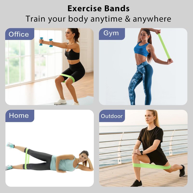 Latex Band for Working Out, Resistance Band for Men and Wowen, Rubber Band for Pilates and Yoga, Exercise Equipment for Legs, Arms, Chest, Back and Glutes