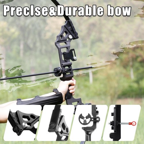 SERfawnCH Recurve Bow and Arrow Set for Adults, 30-40LBS Right-Handed Target Practice Bow with 6 Carbon Arrows, Arm Guard & Target Faces, 51" Archery Kit for Outdoor Practice