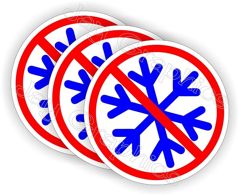 Funny No Snowflakes Hard Hat Stickers - 3 Pack USA Laborer Safety Decals