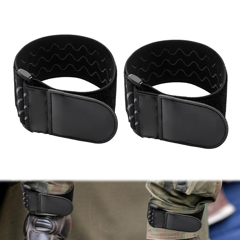 2Pcs Adjustable Elastic Boot Straps for Men, Boots Ankle Fastening Straps for Cowboy, Pant Leg Non Slip Ankle Bands for Biking Hiking Fishing Hunting Wading Gardening Traveling Military Uniforms
