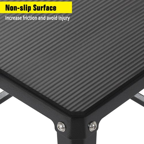 Yoloyakidra Steel Plyometric Jump Box Set of 4 Black, Anti-Slip Plyo Box for Home Gym Conditioning and Strength Training