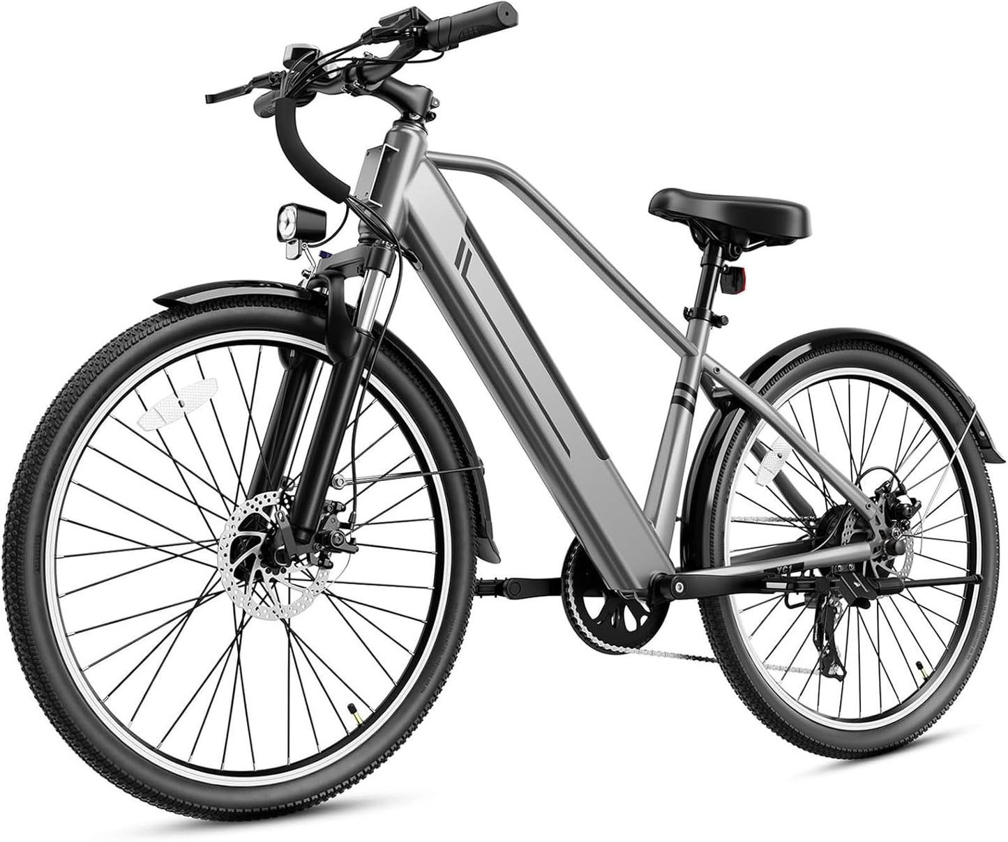 Electric Bike for Adults, 26" Up to 1000W Peak Motor Ebike 45+ Mile Range Brushless City Ebike, 25Mph 7-Speed Commuter E-Bike with Removable 360Wh Battery for Commuting, Outdoor Leisure