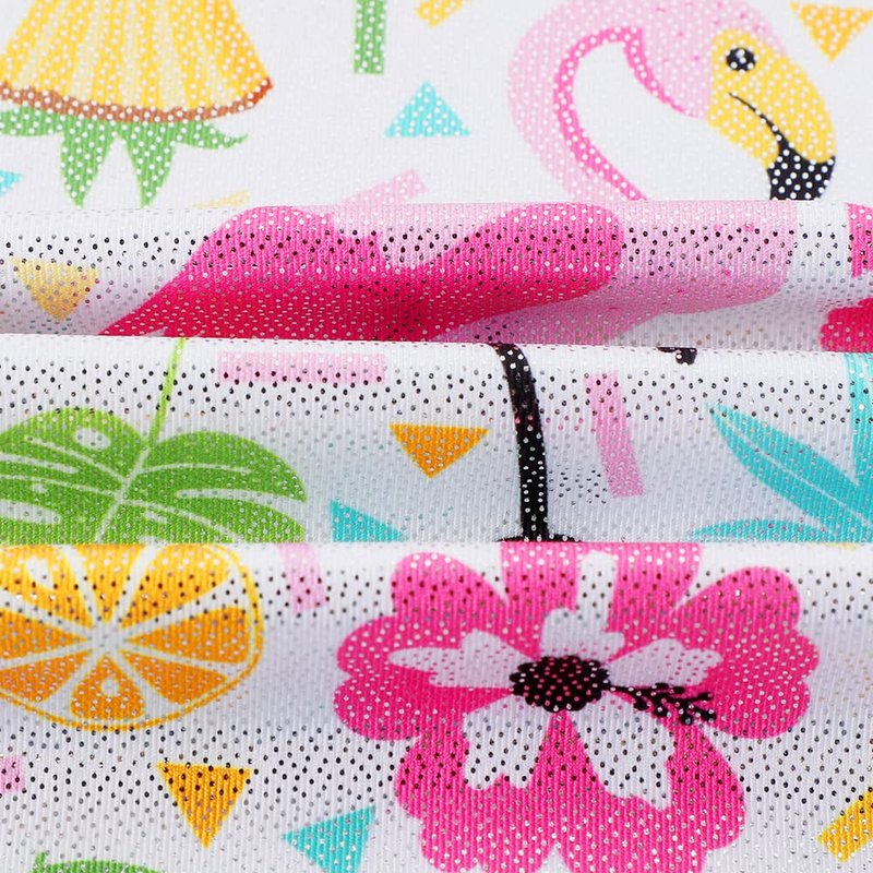 HOZIY Girls Gymnastics Leotards Size 6-7 Year Old Flamingo Fruits Floral Flower Patterns Dance Shorts Bike Biketard Gymnastic Ropa De Gimnasia Leotard Sparkly Outfits