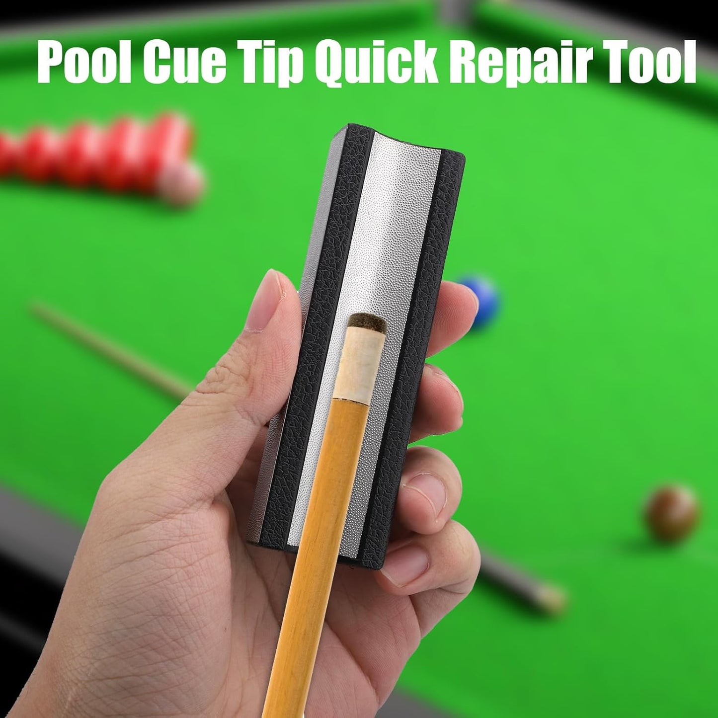 2pcs Pool Cue Tip Shaper, Pool Stick Tip Repair Tool Multifunctional Cue Tips Replacement Kit Ideal Billiards Accessories for Every Billiards Enthusiasts