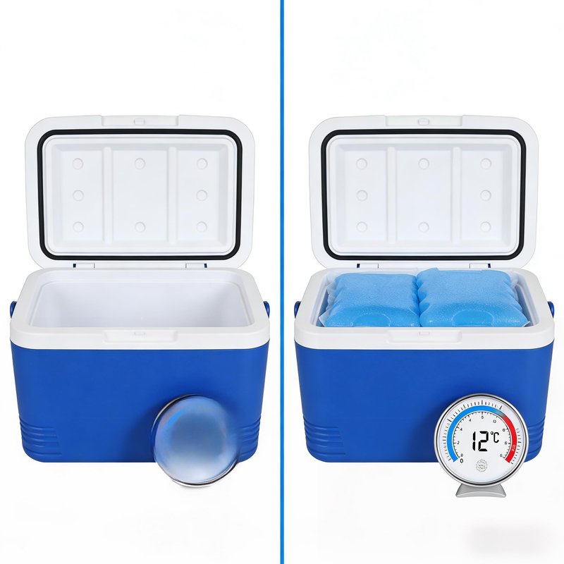 MHFOOU Ice Packs for Air Conditioner, 4PCS Reusable Ice Blocks for Cooler for Cooler, Cooler Freezer Blocks Portable Cooler Freezer Boxes, 5.5 x 3.5 x 1 Inches