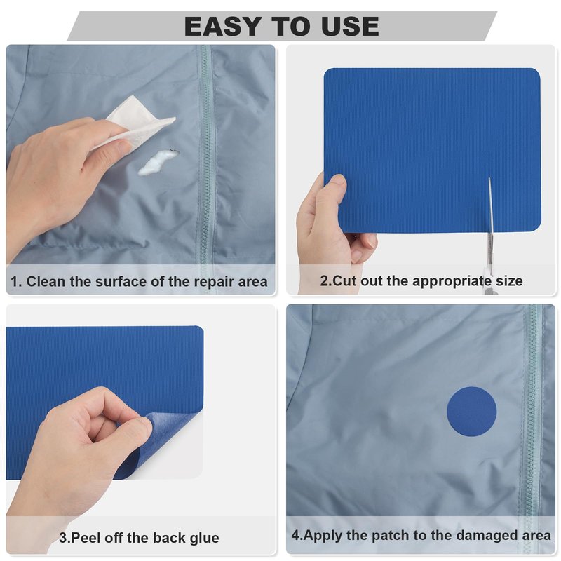 OAZ 3.9 x 63 inch Nylon Repair Patches Nylon Fabric Patch Self-Adhesive Fabric Repair Tape Waterproof Lightweight Outdoor Gear Patch Kit for Down Jacket Clothing Tent Bag (Light Gray)