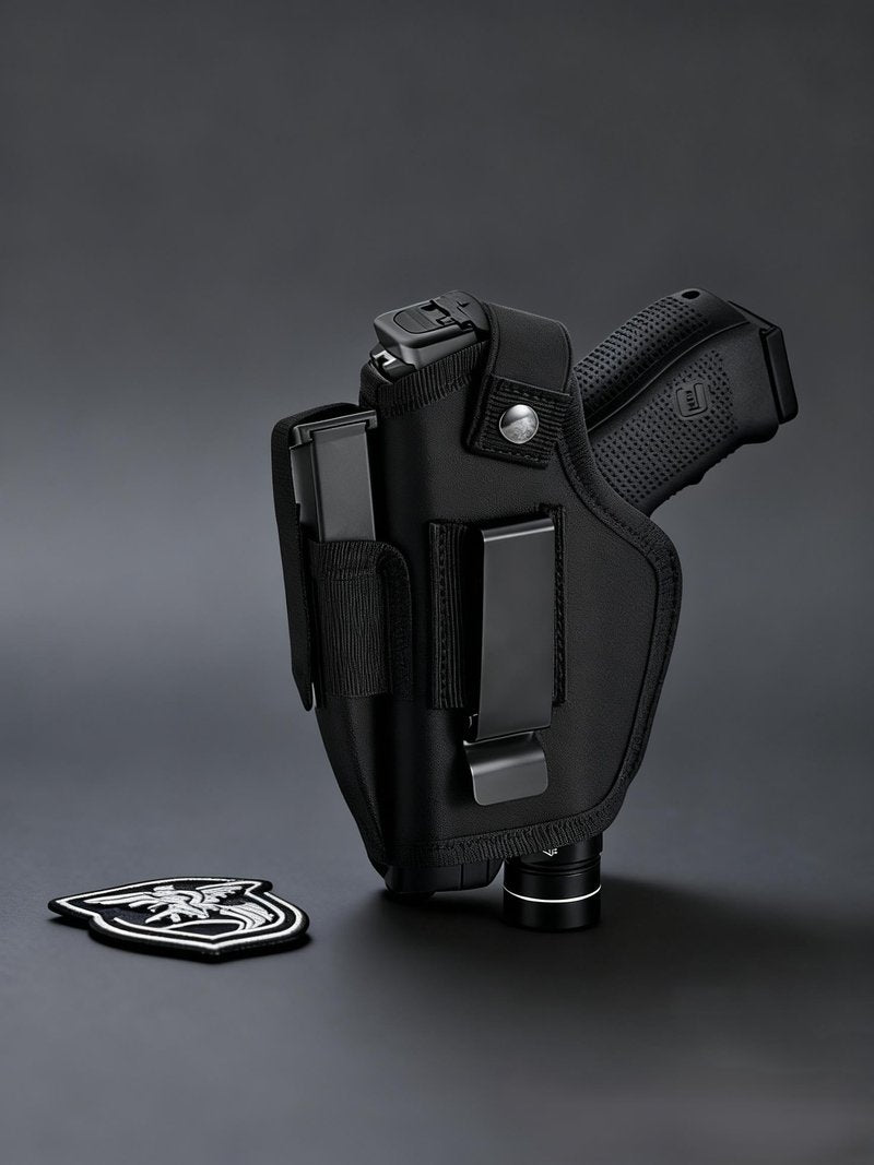 LandFoxtac Gun Holster with Laser/Light, IWB/OWB Concealed Carry Pistols Holster with Mag Pouch Fits Most 9mm 380 45ACP, Gun Holsters for Men and Women Left/Right Hand, for Glock, S&W, Sig, and More