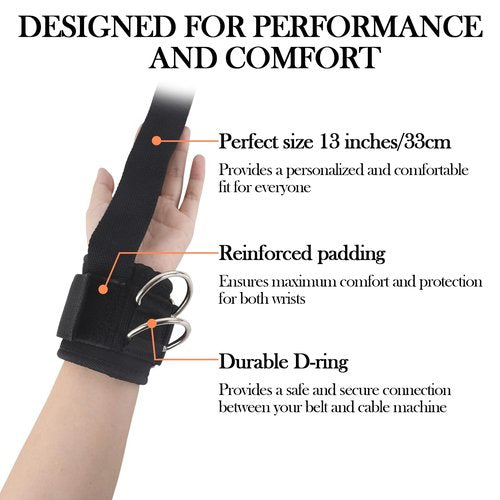 2 Pcs Wrist Straps for Weightlifting,Gym Straps Weight Lifting,Gym Workout Wrist Wraps for Men,Wrist-Straps for Weightlifting,Lifting Straps With D Ring for Powerlifting,Strength Training,Bodybuilding