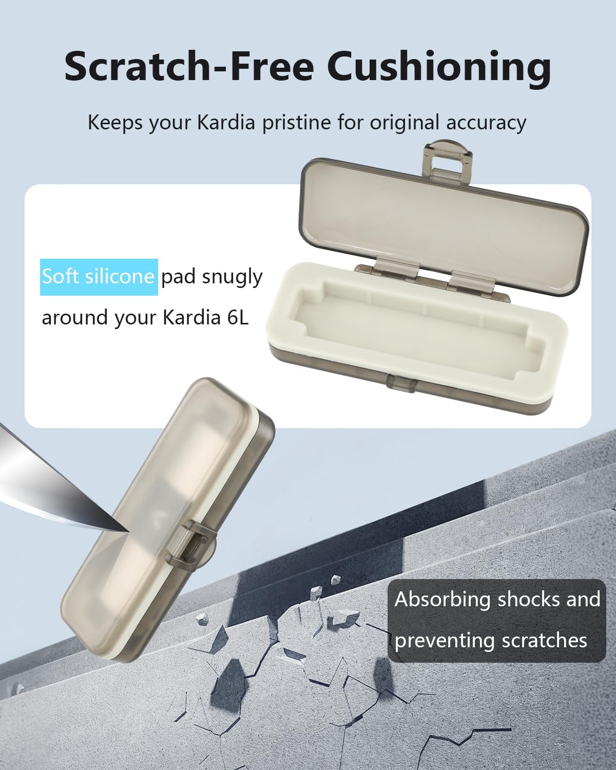 Kardia Mobile Case Only for KardiaMobile 6L EKG Heart Monitor, KardiaMobile 6L Case with Silicone Pad for Travel and Portable, Protect Kardia (CASE ONLY)