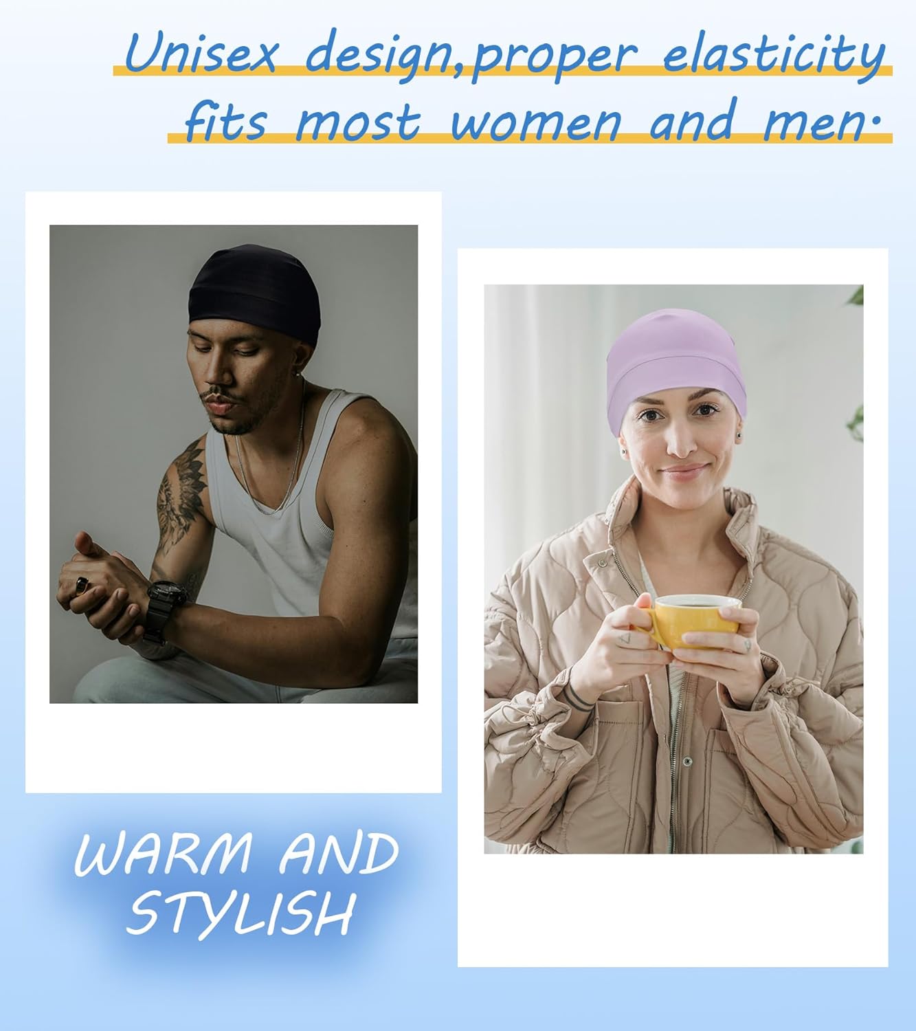 3 Pieces Cotton Skull Caps for Men Women Chemo Headwear Lightweight Beanie Sleeping Cap Helmet Liner
