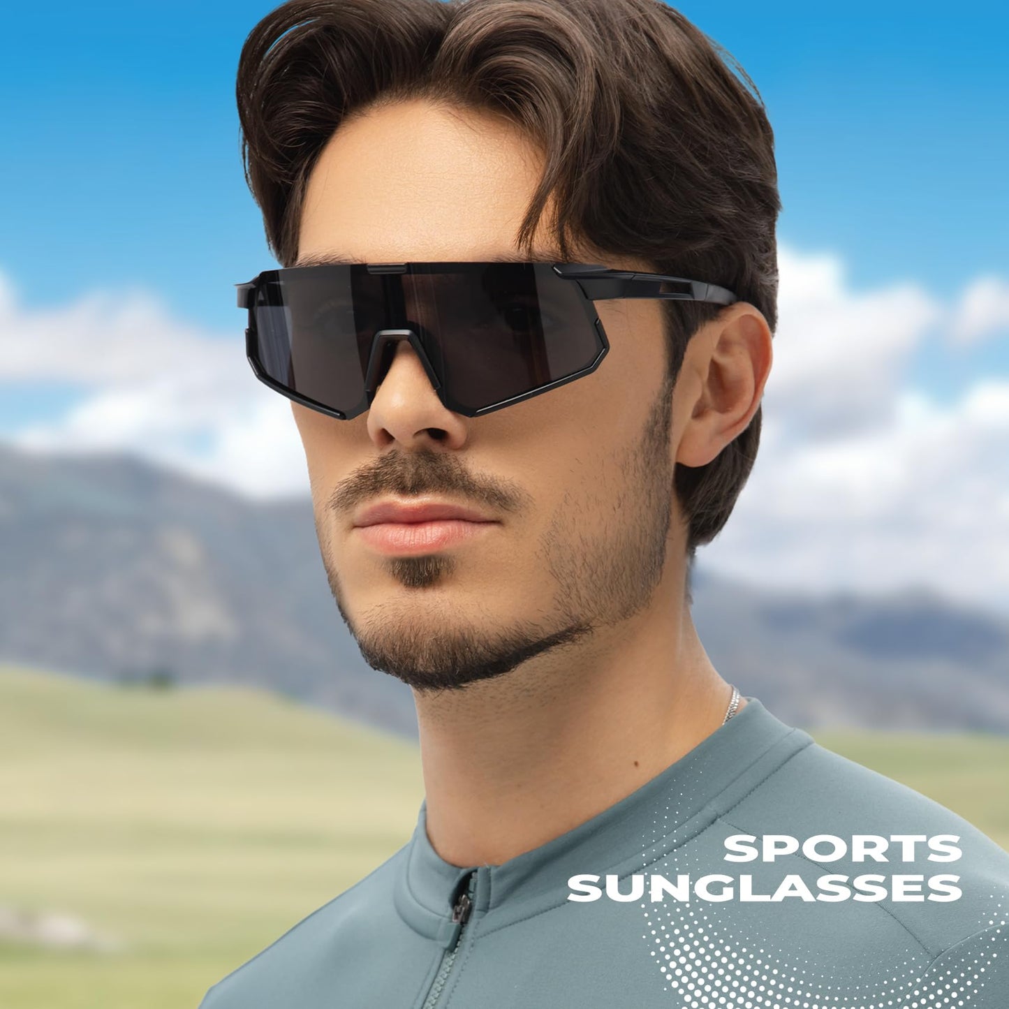 KALIYADI Men Polarized-Sunglasses Sports Sunglasses: Mens Womens Polarized Sports Sun Glasses Cycling Driving Outdoor
