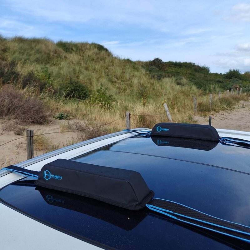 Hang 11 Surfboard Roof Rack - Soft Padded Surfboard Rack for Car, No-Scratch Buckles, Fits Most Vehicles Without Crossbars, Extra-Wide 1.5β Straps, Carries up to 3 Boards (Single / 3 Boards)