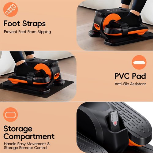 Under Desk Elliptical Machine,Morelax Ellipse Leg Exerciser for Seniors,Quiet & Portable Mini Electric Seated Pedal Exerciser & 12 Adjustable Speeds