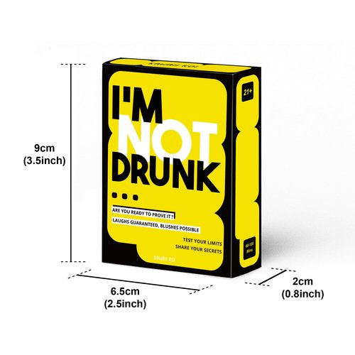 I'M NOT DRUNK - Party Drinking Game for Game Nights - 21st Birthday Gift & Bachelorette Party Game with 55 Amusing Cards - Hilarious Unforgettable Drinking Card Game - Get The Party Started