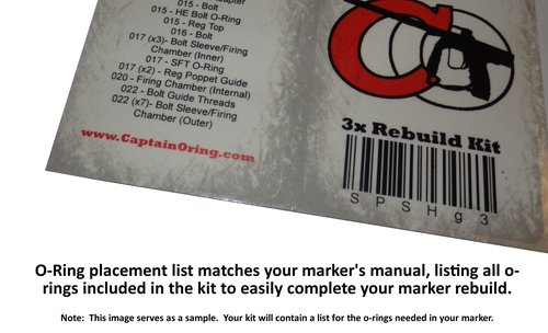 Captain O-Ring Proto PMR - Color Coded 3X Oring Rebuild Kit