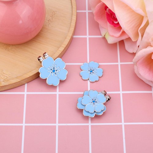 Magnetic Golf Ball Marker with Hat Clip, Golf Marker Magnet Cap Clip Set Flower Shape Ball Bag Accessories for Women Men Golfer Putting Green Gift (Blue)