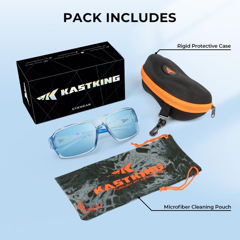 KastKing Chippewa Polarized Sunglasses – UV400 Protection, Full Wrap, 1.0mm TAC Lenses for Fishing, Cycling & Outdoor Sports