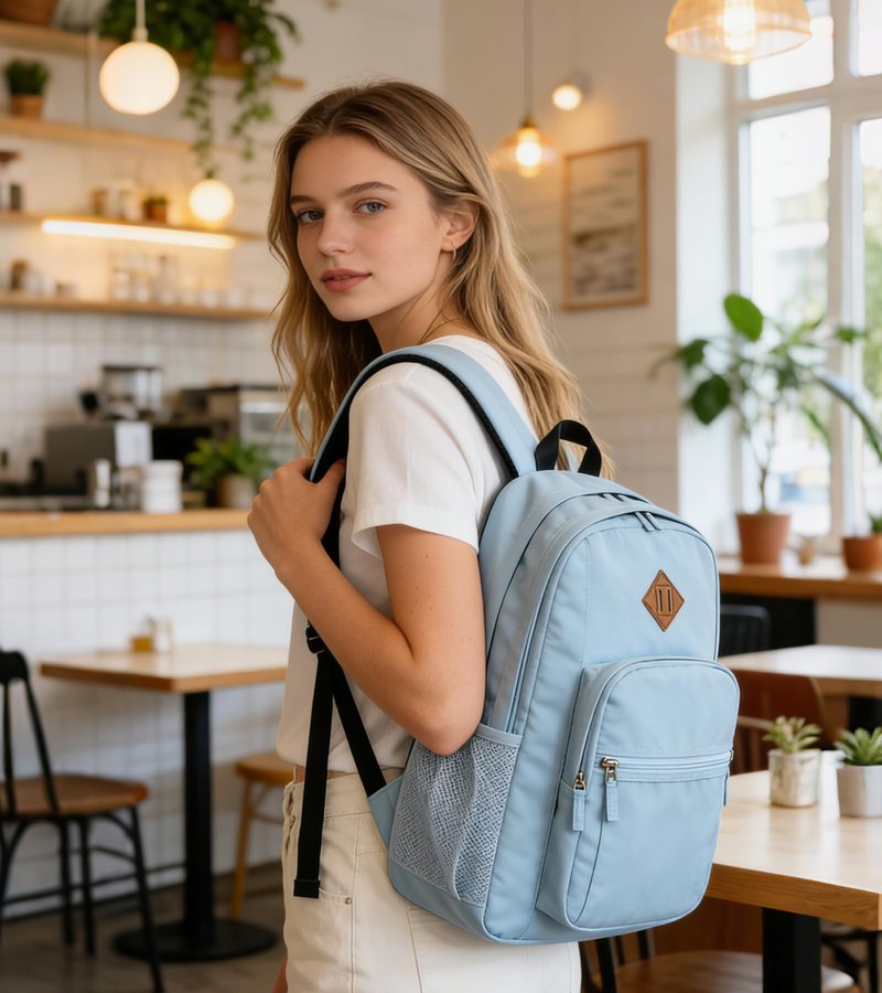 abshoo Classical Basic Womens Travel Backpack For College Men Water Resistant Bookbag (LightsteelBlue)