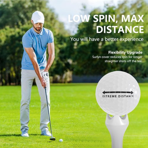 SUMBONUM Surlyn Golf Balls 3 Pack – High Durability, Low Spin for Maximum Distance, Straight Flight & Cut-Resistant Cover, Ideal for Beginners & High Handicappers, Long-Lasting Performance