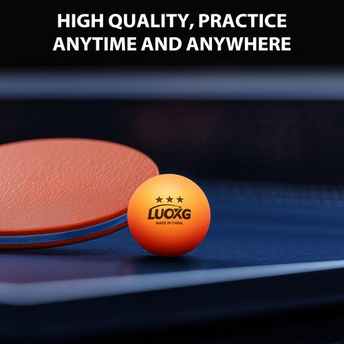 LUOXG Ping Pong Balls, Ping Pong Balls 20 Pack, Orange Table Tennis Balls, 3 Star Table Tennis Balls, Suitable for Beginners and Professionals