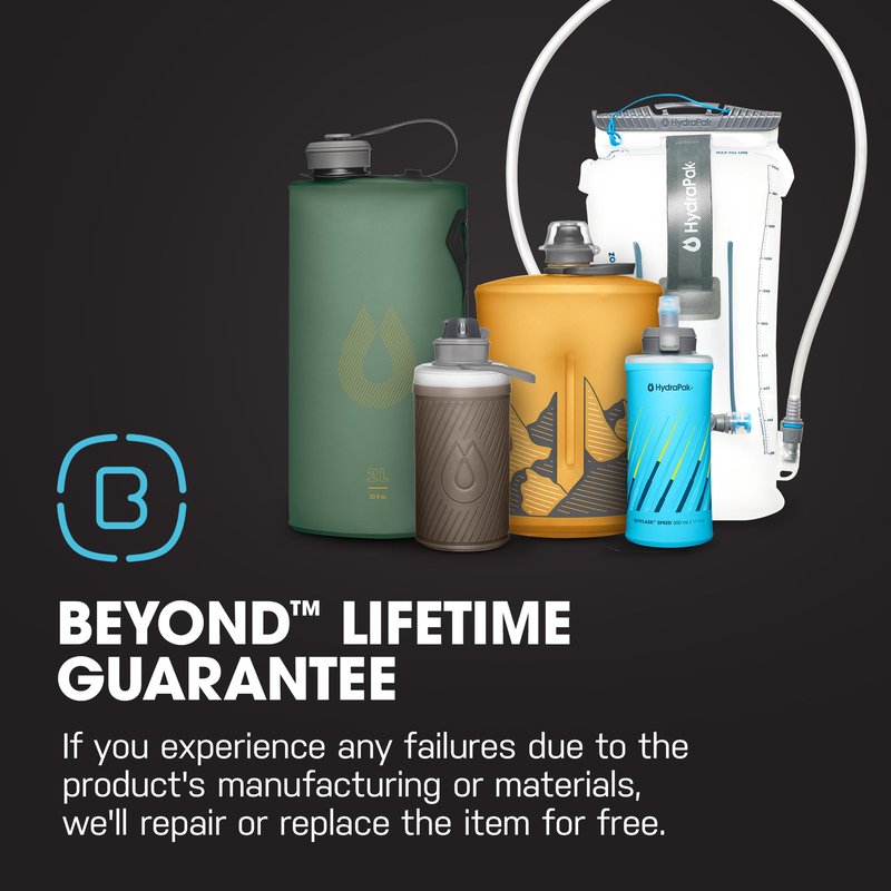 HydraPak Seeker - Collapsible Camping Water Storage (2L) - BPA & PVC Free, Hydration Reservoir Bag, Leak Proof - Sutro Green