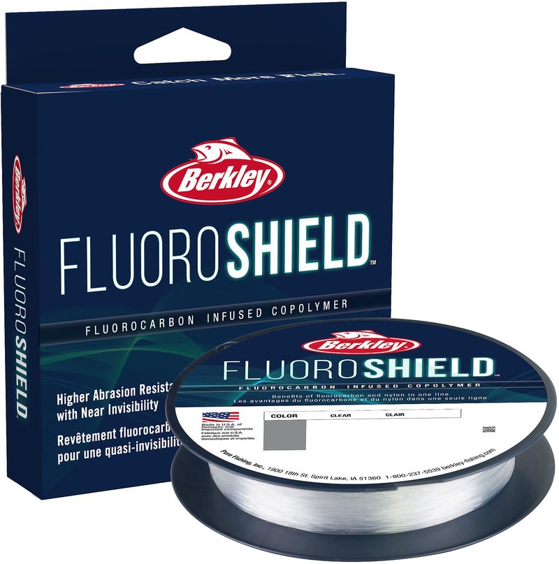 Berkley FluoroShield™, Clear, 30lb | 13.6kg, 300yd | 274m Fishing Line, Suitable for Freshwater Environments