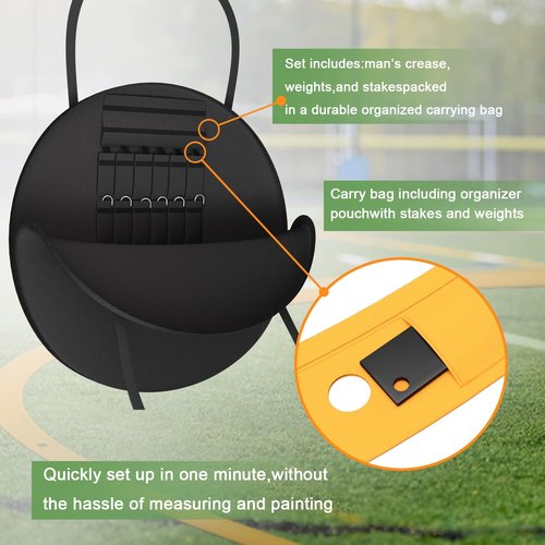 MR Portable Lacrosse Crease 18’, Men's Regulation Size Portable Lacrosse Crease, Official Size Portable Crease for Lacrosse with Carry Bag Included