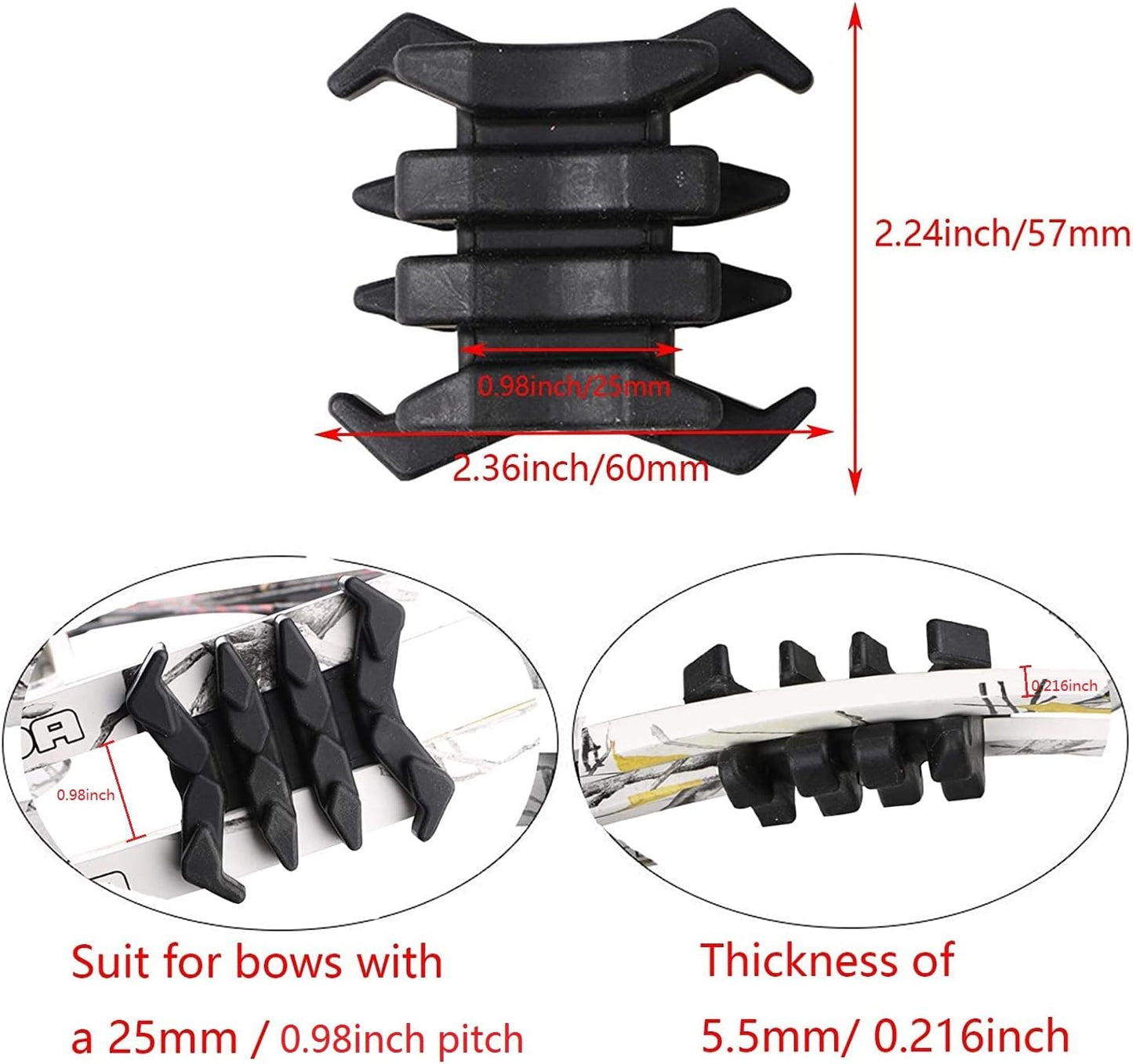 1 Pair Archery Rubber Bow Limbs Vibration Damper Dampener Stabilizer Silencers for Split Limb Compound Bows …