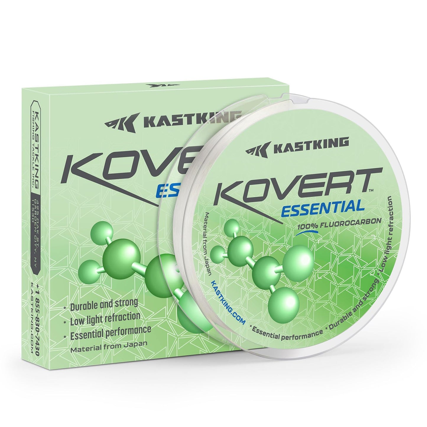 KastKing Kovert Essential 100% Fluorocarbon Fishing Line,30LB,25Yds
