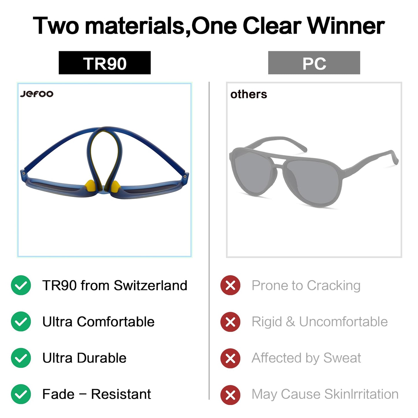 Jefoo Polarized Aviator Sunglasses for Women Men Retro Trendy Sports Sunglasses for Outdoor UV400 Protection